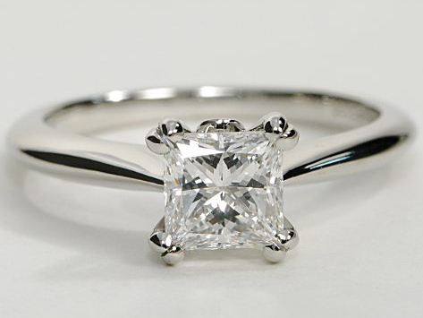 Platinum Princess Cut Engagement Ring | Engagement Ring Wall